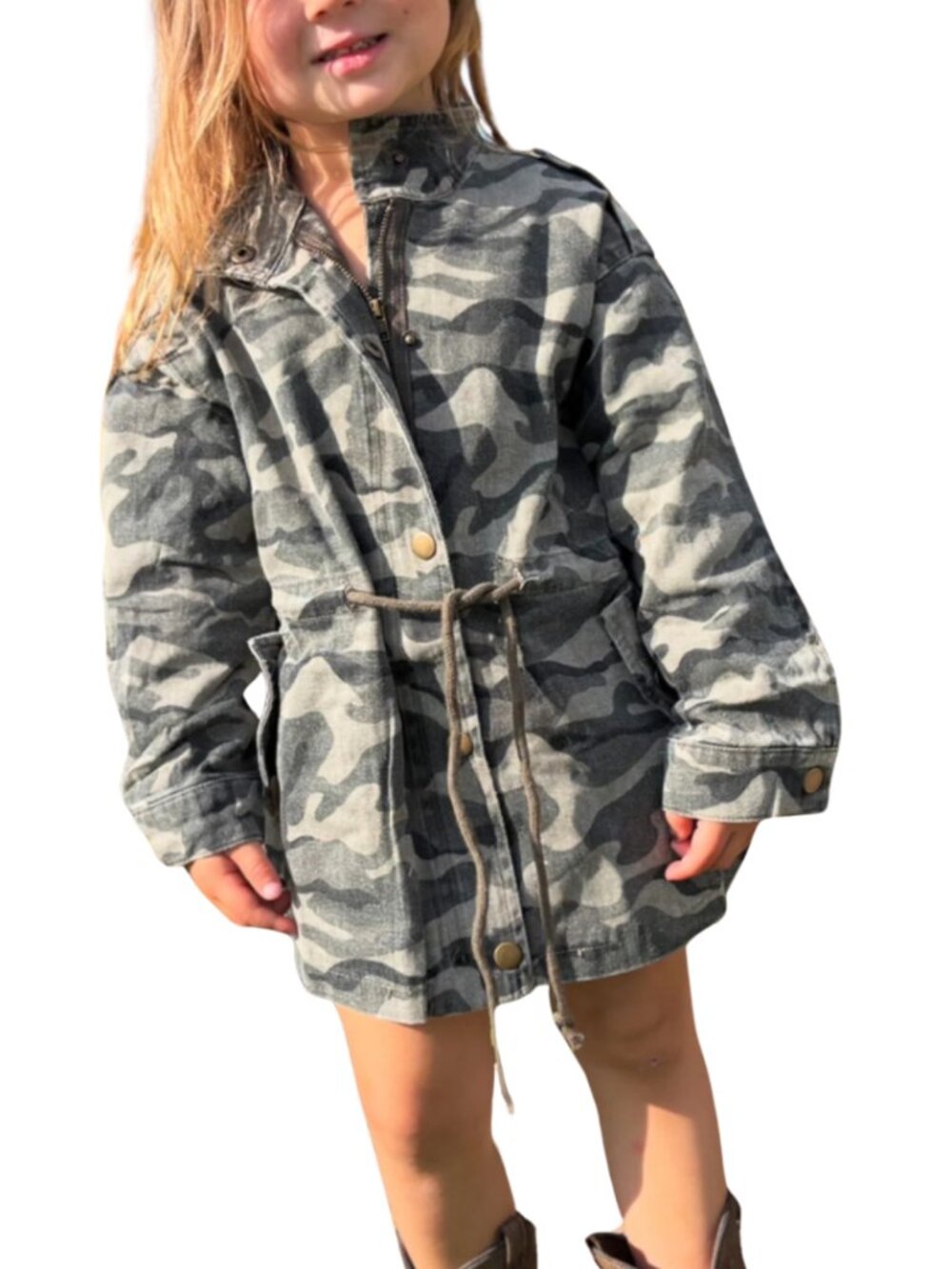 Oddi Girl's Camo Utility Jacket